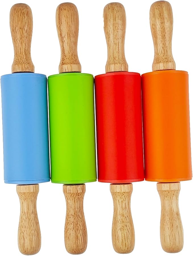 4 Pack Small Rolling Pin for Kids, Kids Rolling Pin for Home Kitchen - Image 6