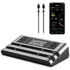 Wireless Smart Meat Thermometer, Dual-Sensor Probe, 500FT Remote, Dedicated App by Dewjom
