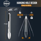 Eddeas Grill Tongs, 17 Inch Extra Long BBQ Tongs, Heat Resistant 600 Degrees - Image 5