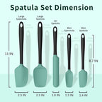 Coukre Silicone Spatula Set of 5, High Temperature Resistant, Food Grade - Image 2