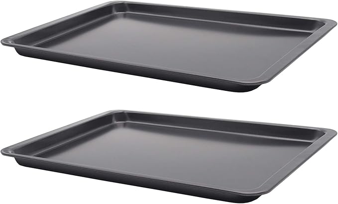 2PCS Cookie Sheet 10x14.5 Inch Baking Sheet Nonstick Heavy Carbon Steel Baking by YourReliableKitchenPartner
