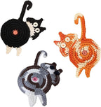 Coasters Gifts for Cat Lovers 3PCS Cat Coaster Woven Creative Cat Coaster by FindYourBeauty