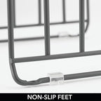mDesign X-Large Steel Storage Tray Organizer Rack - Image 8