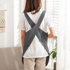 Cotton Cross Back Aprons Solid Color Cooking Kitchen Garden Smock - Image 3