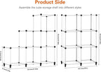 HOMIDEC 6-Cube Storage Organizer, Closet Organizer Storage Shelf Bookcase - Image 3