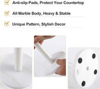 Koville Natural Marble Paper Towel Holder Countertop, 6“ Genuine Stone Paper - Image 2
