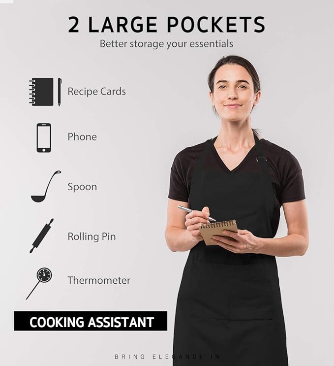 Syntus 4 Pack Adjustable Bib Apron - Image 4