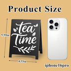 Tea Time Coffee Sign for Cafe Teas Bar Decor Signs Tea Coffee Station - Image 2