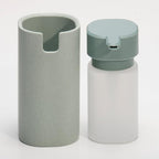 LINE+ARC Modern Easy-to-Press Soap Dispenser. No-Rust Cute Bathroom Gray Marble - Image 5