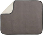 InterDesign iDry Large Kitchen Countertop Absorbent Dish Drying Mat, Mocha/Ivory - Image 2
