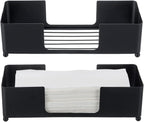 MyGift Modern Matte Black Metal Tabletop Folded Paper Hand Towel Holder - Image 6