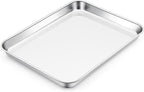 E-far Toaster Oven Tray, 10.5”x8.3” Stainless Steel Small Baking Cookie Sheet by E-far