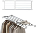 Hershii Tension Shelf Expandable Rod Closet System Heavy Duty Clothes Hanger by FineLivingStartingwithaHome