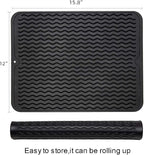 ZLR 2 Pcs Silicone Dish Drying Mat & Heat Resistant Trivet - Image 2