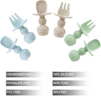 PandaEar 6 Pack Silicone Baby Spoons and Fork Feeding Set- Anti-Choke First - Image 6