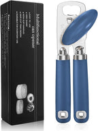 Safring Can Opener Manual, Heavy Duty Stainless Steel Smooth Edge Can Opener by Safring