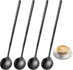 Gjinxi 4pc Satin Black Stainless Steel Coffee Spoons, 6.7 Inch Mini Teaspoons - Image 8