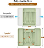 ukeetap Extra Large Expandable Silverware Organizer, BPA-Free Food-Safe Cutlery - Image 3