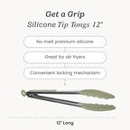 Starpack 'Get a Grip' Silicone Kitchen Tongs - Image 4