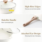 Kordisen Nonstick Ceramic Deep Frying Pan, 10 Inch Non Toxic Skillet - Image 7