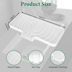 GUUKIN Sponge Holder for Kitchen Sink, 10x4 inch Silicone Dish Drying Mat - Image 2