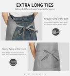 Syntus Apron for Men Women, Adjustable Cooking Kitchen Chef Aprons - Image 5