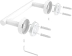 RARXTR White Toilet Paper Holder SUS304 Stainless Steel Double Post Pivoting - Image 6