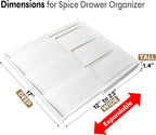 Bamboo Spice Drawer Organizer, Expandable 4 Tier Spice Rack - Image 2