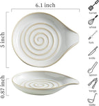 LAUCHUH Spoon Rest, Large Ceramic Spoon Holder - Image 2