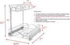OCG Under Sink Cabinet Organizer Two Tier Pull Out Shelf, Under Sink Sliding - Image 3