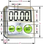 Elegant Digital Kitchen Timer Stainless Steel - Image 3