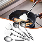 5 PCS Cooking Utensils Set Stainless Steel Kitchen Utensils Gadgets Resistant - Image 4