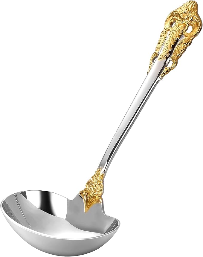 KEAWELL Luxury Gravy Ladle, 18/10 Stainless Steel, Small Gravy Spoon - Image 8