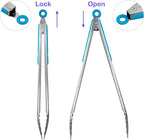 304 Stainless Steel Kitchen Cooking Tongs - Image 3