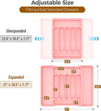 ukeetap Extra Large Expandable Silverware Organizer, BPA-Free Food-Safe Cutlery - Image 3