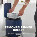 SIMPLI-Magic 6L/1.6G Stainless Steel Bathroom Trash Can - Image 6