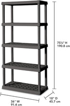 Sterilite 2-Pack 5 Shelf Unit, Heavy-Duty Shelving Storage Rack - Image 3