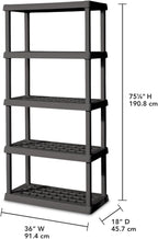 Sterilite 4-Pack 5 Shelf Unit, Heavy-Duty Shelving Storage Rack - Image 3