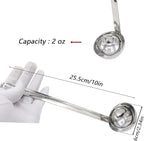 3 Pcs 2 oz Stainless Steel Soup Ladle Set, Long Handle Serving Spoons - Image 3