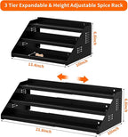 RCHYFEED Spice Rack Organizer for Cabinet, 3 Tier Spice Rack Expandable - Image 3