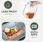 KOMUEE 10 Packs 30 oz Glass Meal Prep Containers, Glass Food Storage Containers - Image 4