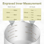 1PCS 3/4Cup Single Measuring Cup, Etched Inner Scale Stainless Steel Measure - Image 3