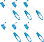 Dish Brush Kitchen Scrubber, 6 Pack, by LOLA, Has Stiff Bristles & Food Scraper by LolaProducts