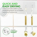 AIRNEX Bamboo Dish Brush Set of 2 - Image 5