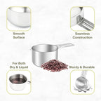 2PCS 2/3Cup Single Measuring Cup, Etched Inner Scale Stainless Steel Measure - Image 5