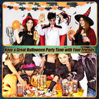 SiliFine 6 Pcs Halloween Glass Cups, 16 oz with Lids and Straws - Image 6