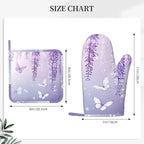 Oven Mitts and Pot Holders Lavender Butterfly Light Purple Flower Silicone - Image 3