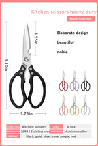 AWinjoy Heavy Duty Sharp Kitchen Scissors, Dishwasher Safe, Cooking Shears - Image 3