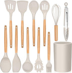 E-far Kitchen Utensils Set of 12, Silicone Cooking Utensils by E-far