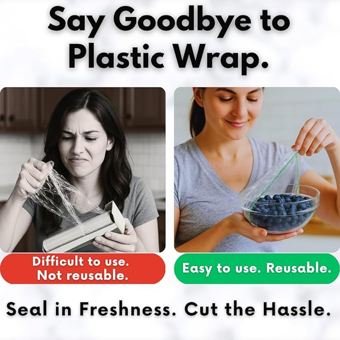 20 Bowl Covers - Reusable Plastic Food Covers - Image 4